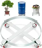 VEVOR 250 L Heavy Duty Drum Dolly, 454 kg Load Capacity, Barrel Dolly Cart Drum Caddy, Non Tipping Hand Truck Capacity Dollies with Steel Frame 4 Swivel Casters Wheel, for Warehouse Drum Handling