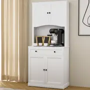 180cm Artiss Buffet Sideboard Hutch Cabinet - BEINI White