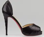 NEW Christian Louboutin ARMADILLO 120 Leather Black HIDDEN Platform Shoes 37.5