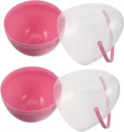 2pcs Eggs Plastic Egg Container Clear Plastic Baubles Christmas Eggs Plastic Fillable Egg Ball Ornament Hollow Eggs Pink Pp