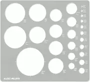 #200 Metal Circle Template metric Jewelry Round Stencil Geometric Ruler Artis...