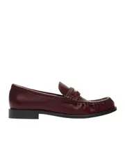 Burberry Cadet Ruched Detail Loafers 36,37.5,37,38.5,38,39,40,41 Red