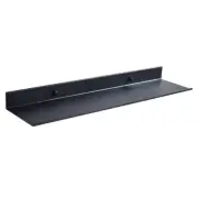 Floating Wall Shelf Black for Kitchen Bathroom Storage Rack Metal Shower3596