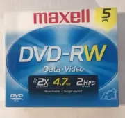 Maxwell DVD-RW Data-Video 5 Pack