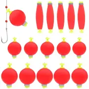 15 pcs fishing bobbers weighted foam snap on float weighted bobbers fishing