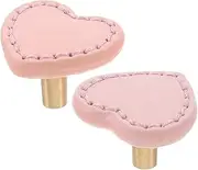 2pcs Heart Shaped Dresser Knobs Cute Drawer Handle Pulls Kids Dresser Knobs Handle Kids' Room Wardrobe Door Handles Brass and Drawer Pulls