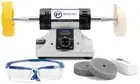 Jewelry Polisher - Variable Speed Bench Grinder with Buffs, Wheels & Safety Gear