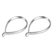10 Pcs Drop Shape Geometric Hollow Frame Pendants (Silver Tone)