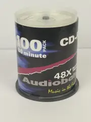 CD-R 100 Pack Audiobahn 80 Minute 700 MB 48X Brand New Sealed
