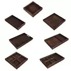 Wood Serving Tray with Rim Food Platter Snack Tray for Food Kitchen Lunch