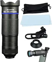 High Definition Monocular Telescope - Monocular Telescope for Stargazing,Super Zoom Lens with Mobile Phone Clip for Camping Hiking Fishing