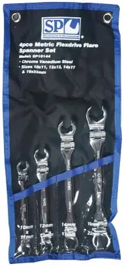 SP Tools SP10194 - Flex Flare Nut Spanner Set 4 Piece SAE