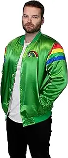[Twin Vision Activewear] Hawaii Rainbow Warriors Satin Bomber Jacket
