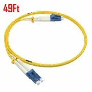49FT 15M Meter LC UPC to LC UPC Duplex 9/125 Single Mode Fiber Optic Patch Cable