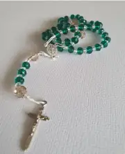 Mini St. Benedict Cord Rosary Beads - Chinese Crystal