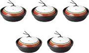 Set of 5, Red Belt Ginai Komasuji Pot 6.2 x 3.5 inches (15.8 x 9 cm) | Kaiseki Nabe, Reinforced Lid, Setomonohonpo