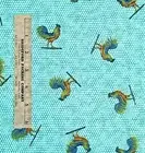 Vintage Light-Weight Cotton Broadcloth Quilting Fabric--Chickens on Chicken Wire