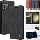 For Samsung Galaxy A03S A12 A22 A32 A51 A71 vintage PU Leather Wallet Phone Case
