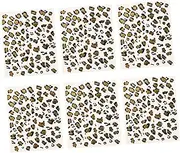 6 Sheets Delicate Leopard Pattern Transfer Films Portable Temporary Stickers for Halloween Costumes Parties Travel Easy to Apply Remove Decorative Decals