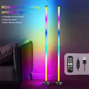 2PCS LED Corner Floor Lamp Music Sync for Living Rooms 16 Million Colors RGB