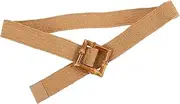 [PartyKindom] Braided Elastic Waist Belt for Women with Buckle Versatile Boho Wide Belt for Dresses Summer Beach Casual Formal Occasions Stylish Ethnic Design