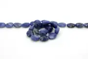 Sodalite Beads, Natural Sodalite Faceted Flat Oval Natural Gemstone Beads