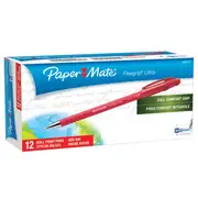 Papermate Flexgrip Ultra Ballpoint Pen Medium Nib Capped (Red) [Box 12]