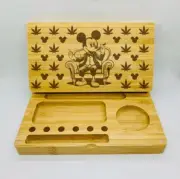 Mickey mouse laser engraved magnet back flip style rolling tray Christmas gift