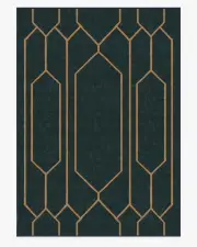 305' x 425' | Machine Washable Runner Rug | Kid & Pet Friendly | Indoor Rug | Bryant Marine Blue & Gold Flatwoven Rug by The Hiltons | Ruggable