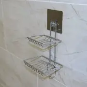 Double Soap Rack Bar Soap Rack Kitchen Soap Mounted Sponge Holder