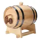 Wooden Whiskey Barrel Wine Decanter Beer Drinking Dispenser Bar Party