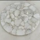 White Agate Coffee Table Top, Agate Center Table Top, Handmade Christmas Gifts