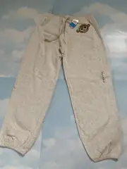 Justice Beige Jogger Sweatpants Size 16 Girls Monkey Front Logo Backside