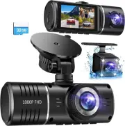 Dash Cam, 3 Channel Dash Cam, 1080P Dash Cam Front and Inside, Triple Dash Cam,