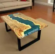Green River Epoxy table, Home decor furniture, Walnut Wood table top