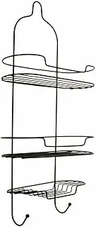 Leona Co 3-Tier Rustproof Hanging Shower Caddy, Over-the-Shower-Head, with 2 Hooks for Razors & Bath Accessories, No Drilling, 28 x 58cm