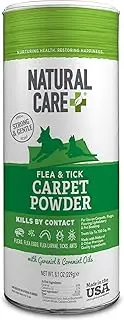 Natural Care Flea and Tick Carpet Powder | Flea Treatment for Rugs, Carpet, or Pet Bedding | 8.1 Ounce Canister