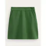 NWT BODEN Jersey A-Line Mini Skirt Green 14