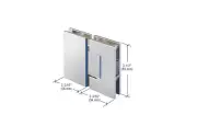 CRL Polished Chrome 180 Degree Glass-to-Glass Hinge w/ 5 Degree Offset GEN580CH