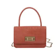 Fashion Stone Pattern Women Crossbody Handbag PU Leather Simple Chain Portable Small Shoulder Messenger Totes Bag