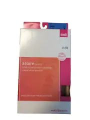 Assure Medi Medical Compression Stockings Large Beige Calf Closed Toe 12603