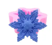 Winter 3D Snowflakes Decor Silicone Mold Soap Wax Craft DIY Resin Art Plaster