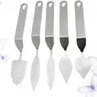 5pcs Cake Scraper Frosting Spatula Baking Spatula Stainless Steel Cake Spatulas