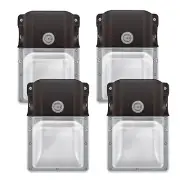 28W 3080LM LED Wall Pack Light with Dusk to Dawn Photocell, 5000K Daylight, 1...