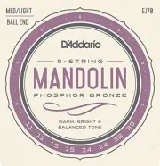 D'Addario EJ70 Phosphor Bronze Mandolin Strings, Ball End, Medium/Light, 11-38