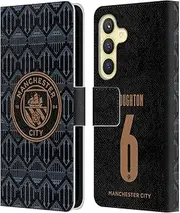 Head Case Designs Officially Licensed Manchester City Man City FC Steph Houghton 2020/21 Women's Away Kit Group 1 Leather Book Wallet Case Cover Compatible with Samsung Galaxy S24 5G