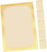 SECFOU 6pcs Certificate Inner Page Blank Certificates Award Certificates Blank Certificate of Appreciation Blank Student Certificates Certificate Necessity Certificates Blank Paper Golden