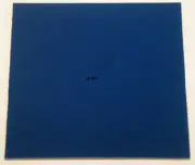 1246.30 - 3" x 3" TRANSPARENT COPPER BLUE BULLSEYE 3mm THICK GLASS 90 COE