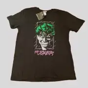 DC Batman The Joker T-shirt Black Size Large Gildan Softstyle NWT
