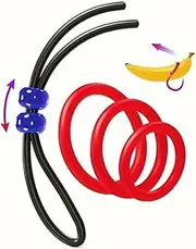 GoFunway Silicone Ring Set, Waterproof (4-Piece Set- Red)